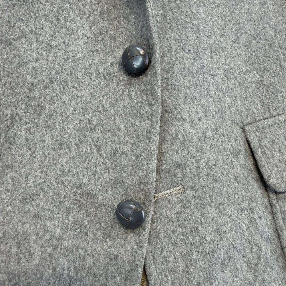 di Benedetto Sport Coat Mens 42 Grey Camel Hair Blend Two Button Blazer